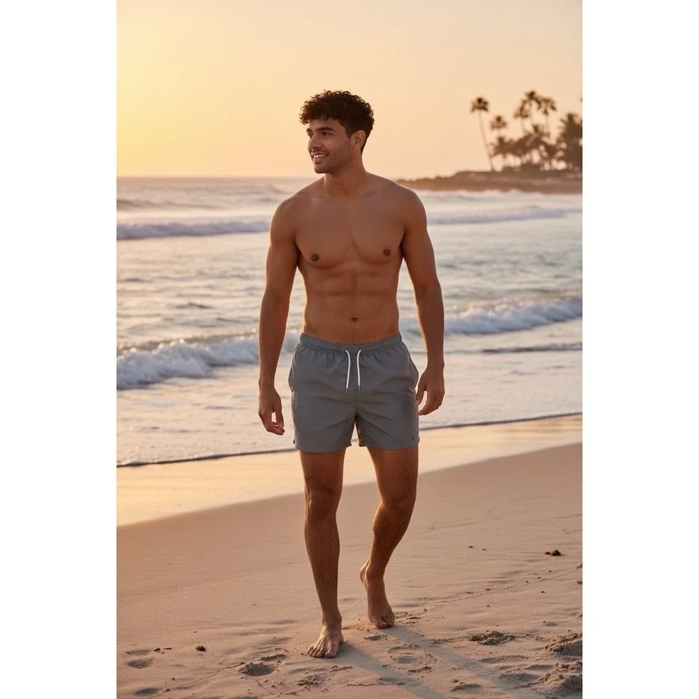 New Scotamalone Mens Swim‎ Swimming Shorts Swimsuit Trunks Size XXXL 3X Grey NWT